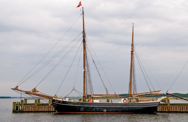 Galeasen Anna Møller til service i Roskilde